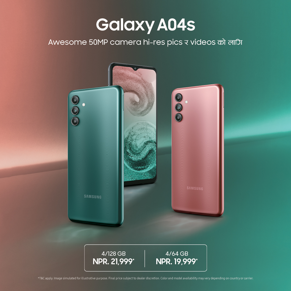 Samsung launches Galaxy A04s in Nepali market Nepal Live Today Nepal